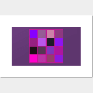 abstract purple minimalist art pattern Posters and Art